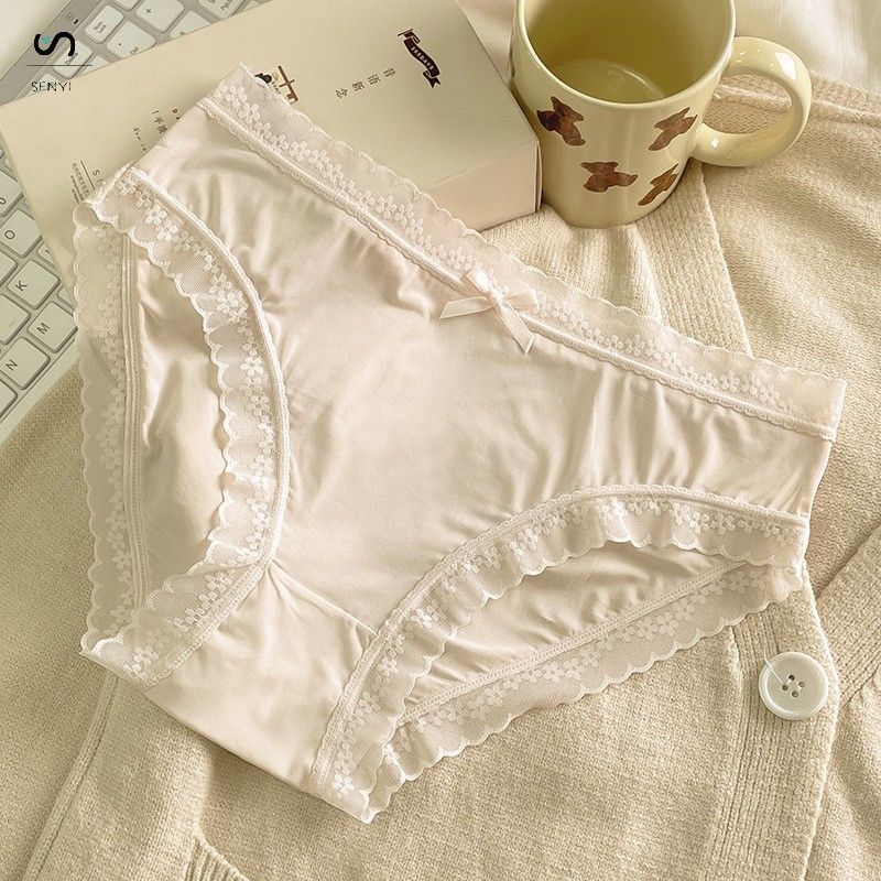 SENYI 7PCS/set Ice silk panties for women seamless ultra-thin quick-drying breathable seamless girl lace sexy low-waist women's briefs