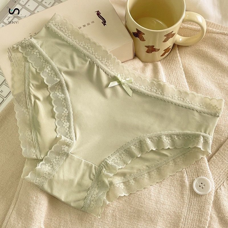 SENYI 7PCS/set Ice silk panties for women seamless ultra-thin quick-drying breathable seamless girl lace sexy low-waist women's briefs