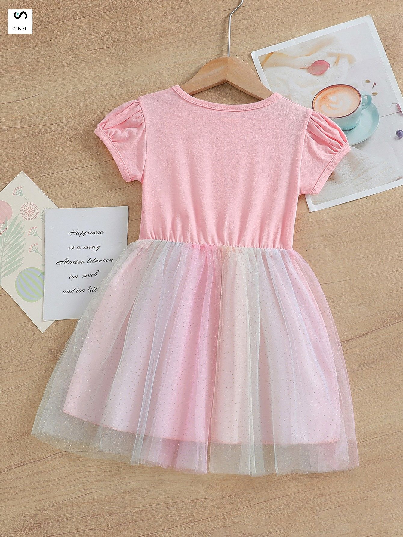 SENYI Girls fashionable skirt Western style dress summer children's Kuromi princess skirt baby girl clothes thin