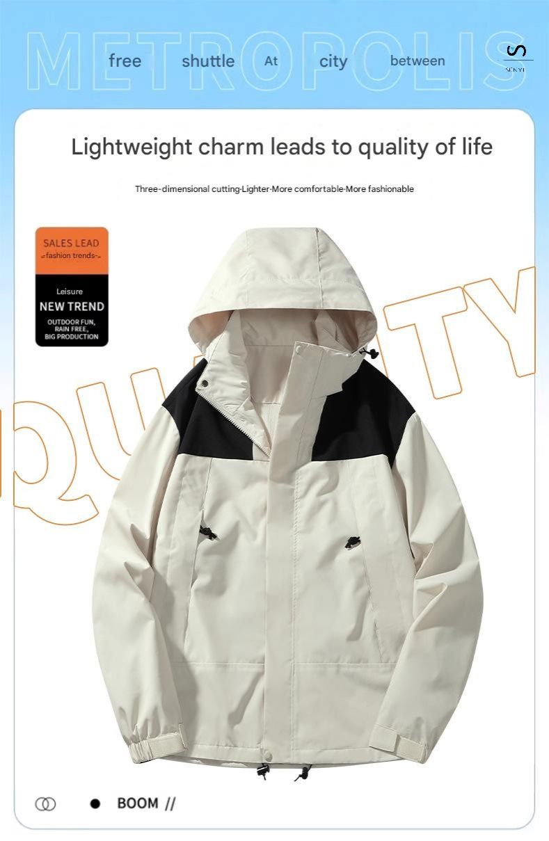 SENYI 2025 Spring and Autumn Thin Jackets Men's Mountaineering Clothes Women's Windproof and Waterproof Couple Jackets Casual Jackets