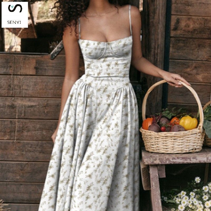 SENYI Women's French elegant retro style dopamine wear suspenders fashion sexy dress suspenders slim fit