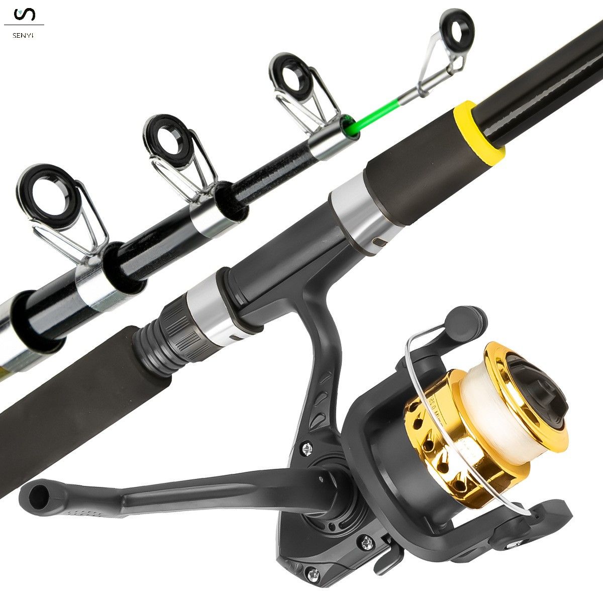 SENYI Fishing rod sea rod lure rod full set combination hard bait soft bait fishing reel retractable fishing rod novice beginner set