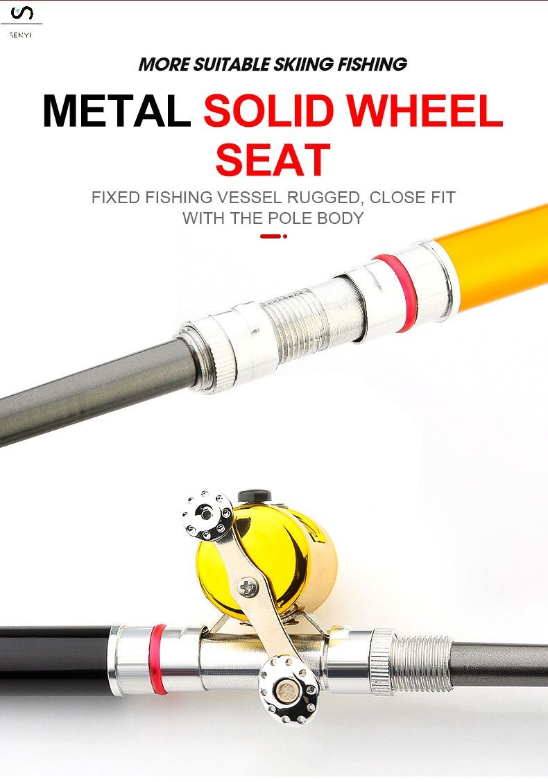SENYI  1M Mini ice fishing rod pen rod portable gift fishing rod pen fishing rod pocket rod children's fishing rod
