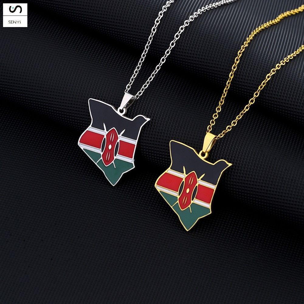 SENYI  Stainless steel Kenya necklace for men and women couples national style popular personality oil drop titanium steel accessories