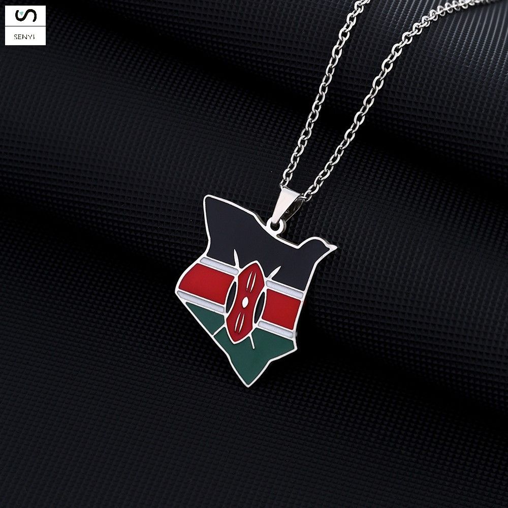SENYI  Stainless steel Kenya necklace for men and women couples national style popular personality oil drop titanium steel accessories