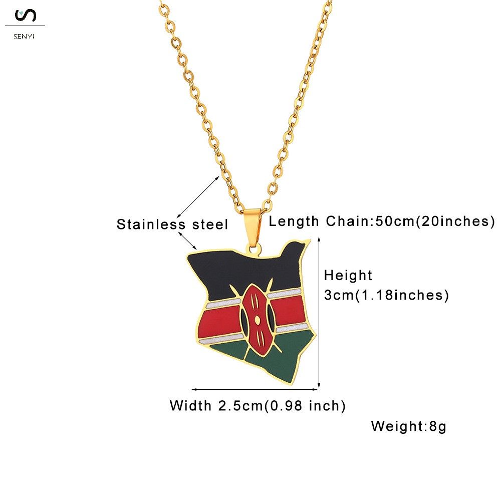 SENYI  Stainless steel Kenya necklace for men and women couples national style popular personality oil drop titanium steel accessories
