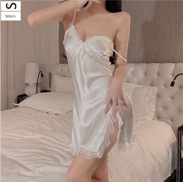 SENYI Private lace sexy pajamas women chiffon suspenders nightdress hot temptation home clothes pure desire
