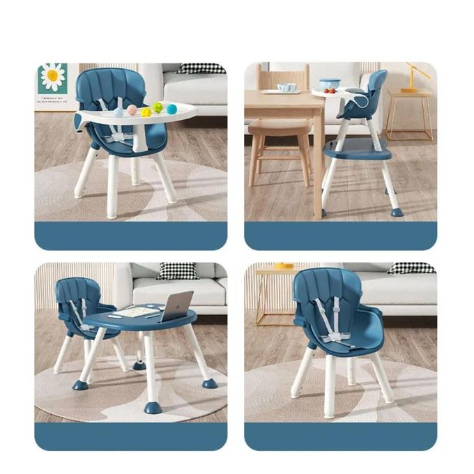 3 In 1 Convertible Feeding Chair That Can Work As High Feeding Chair, Low Feeding Chair  And Study Desk Suitable For Age 6 Months to 5years