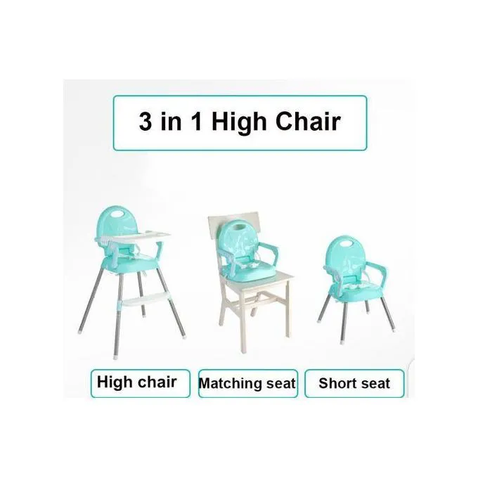 3 In 1 Feeding Chair Baby High Chair Can Work As High Chair, Low Chair And Booster Chair On The Dinning Table Can Hold Up to 50KGS Suitable For 6 Months to 4 years