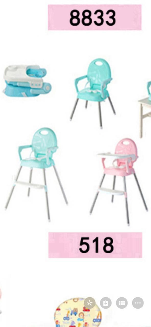 3 In 1 Feeding Chair Baby High Chair Can Work As High Chair, Low Chair And Booster Chair On The Dinning Table Can Hold Up to 50KGS Suitable For 6 Months to 4 years