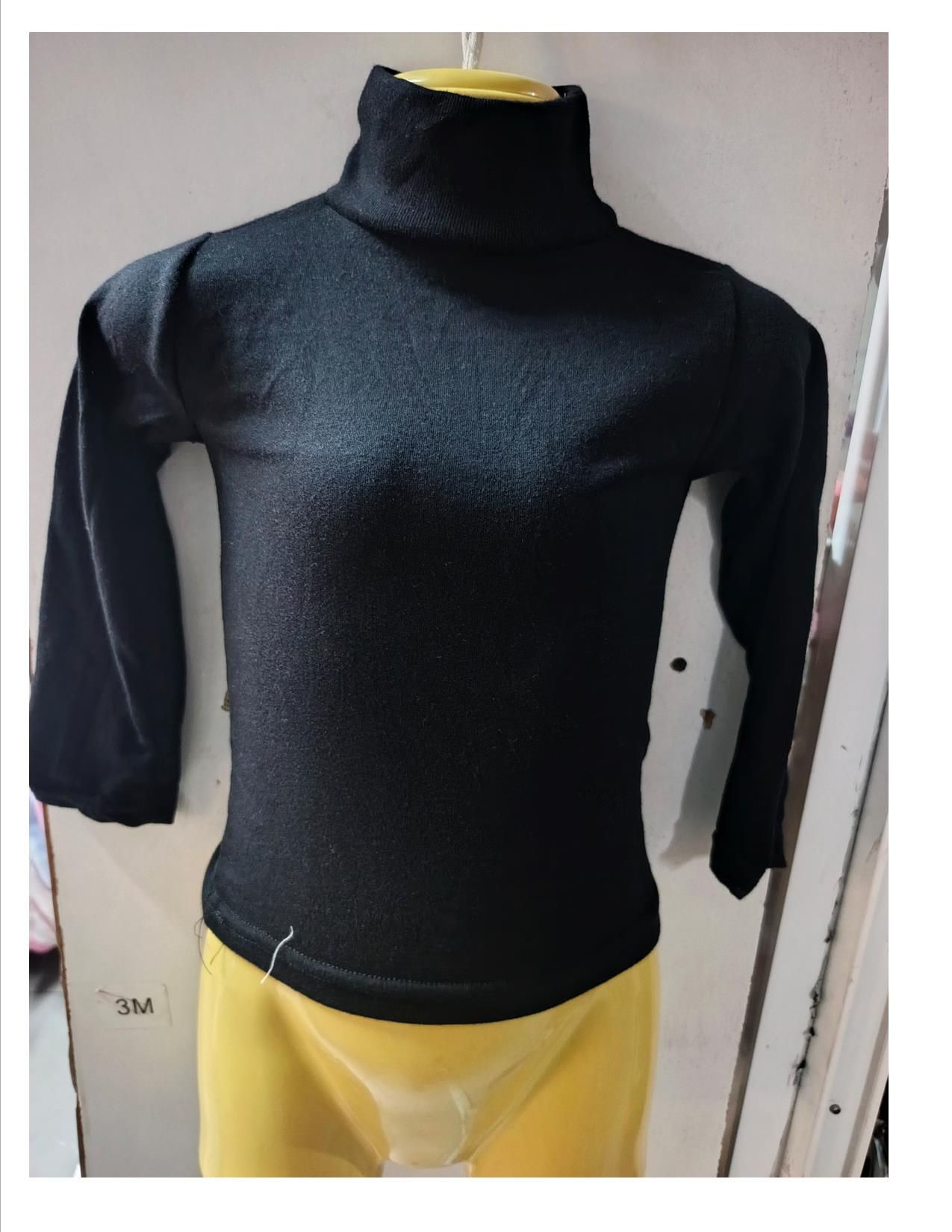 3 pcs Fashion Boys/ Girls/ Unisex Pullneck/ turtleneck T-shirts Slight Stratch Material (NB: THE PACK HAS 3 PULLNECKS MIXED COLORS BUT SAME SIZE OF CHOOSEN AGE GROUP)