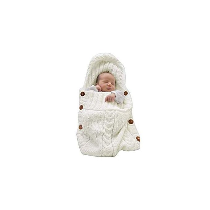 Fashion Knitted New Born Swaddle Wrap Sleeping Bag Sleep Sack - Warm & Comfy