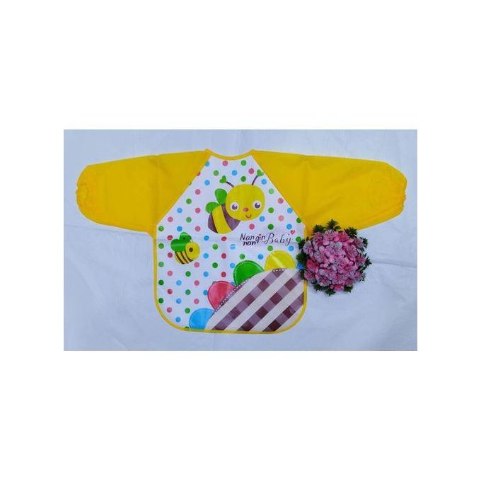 Long-sleeved Waterproof Bibs/ Wearable Baby Bib, Assorted cartoons,Decorations and Flowers