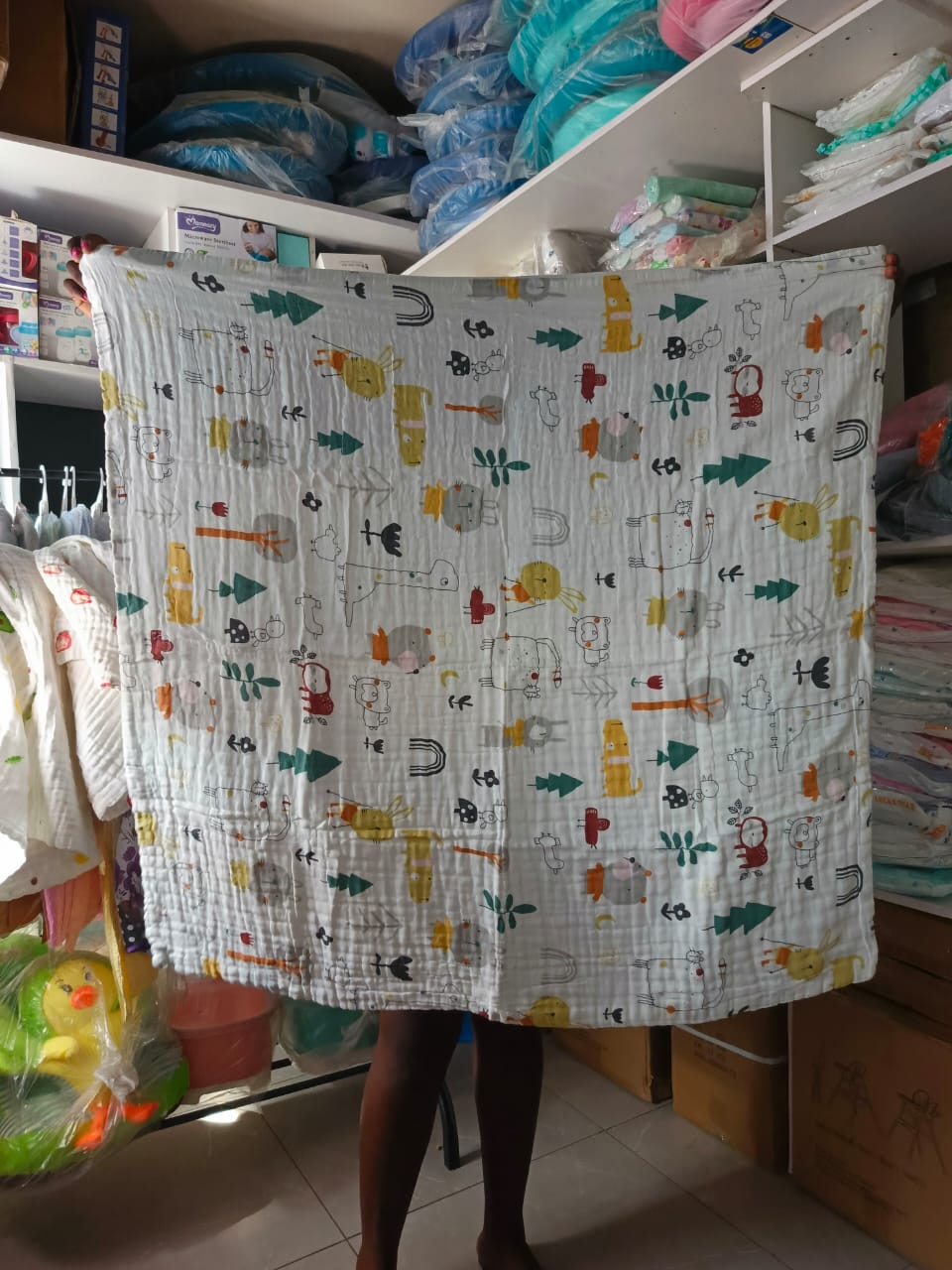 NEW Baby Bamboo Cotton Muslin Multifunctional Blanket-Assorted Prints