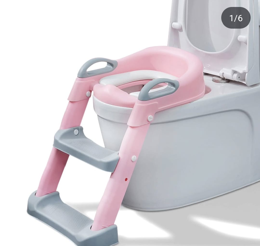 New Improved Portable Kids Toilet Ladder /Potty Trainer with Stable Staircase Design