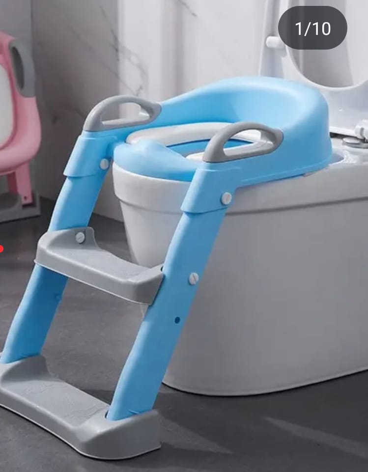 New Improved Portable Kids Toilet Ladder /Potty Trainer with Stable Staircase Design