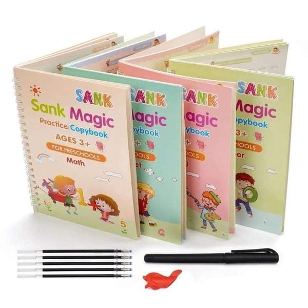 BEST DEALS FOR KIDS🤑🤑Magic Book 4in1 Sank Magic Reusable Practice Books.The sank magic book is a practice copy book which is reusable, that comes in a set of 4 books I e. Numbers, Alphabet, Drawing
