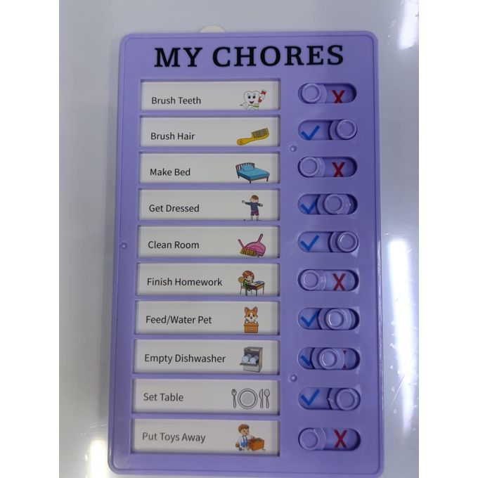 🔴 My chores chart for daily checklist puzzle for kids. 🔵Helps in self discipline. 🟢Proper planning. 🟣six colours available. 🔖1