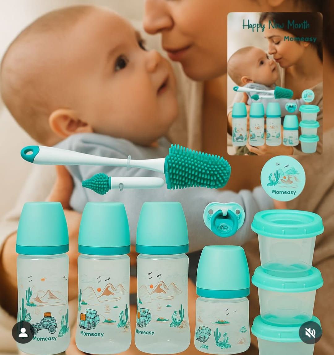 Momeasy Anticolic Baby Feeding Bottle Set