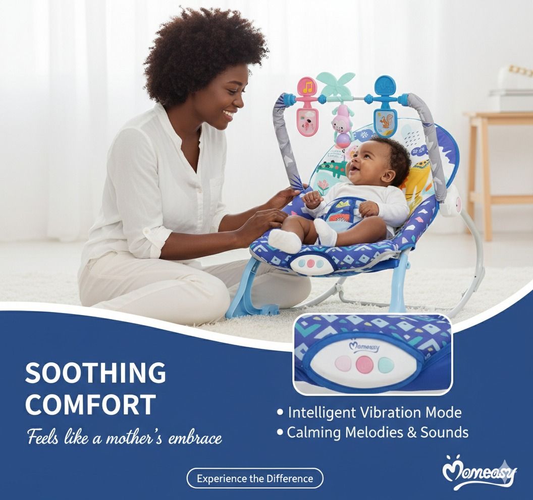 Momeasy Newborn to Toddler 2 In 1 Portable Baby Rocker