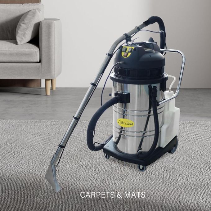 AICO  Vacuum Cleaner Wet and Dry Vacuum Cleaner Shampoo Spray Function Cleaner For Carpet, Couches, Car Seat, Floors, Dust Particles Heavy Duty Trolley Base and Handle Stainless Tank 1Yr War