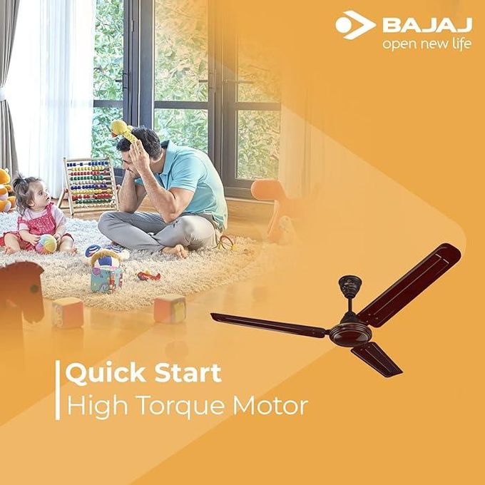 Bajaj Ecomax 56 Inch Ceiling Fan Roof High Quality Made In India 1400mm Double Ball Bearing 2yr Warranty-BROWN
