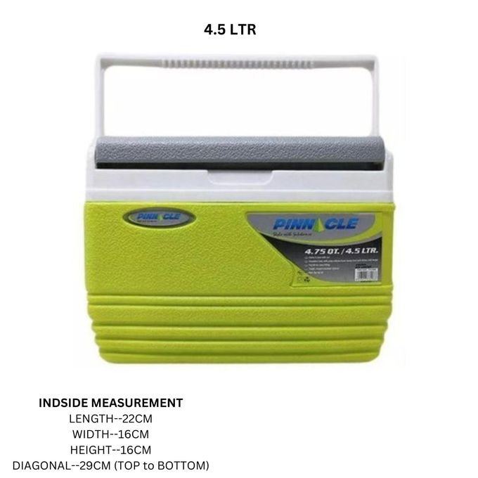 Pinnacle Cooler Box 4.5L Chiller Cool Box Portable For Ice / Medicine / Ice Pop Picnic Travel Hiking 24Hr Cool Hold 6 Cans With Ice