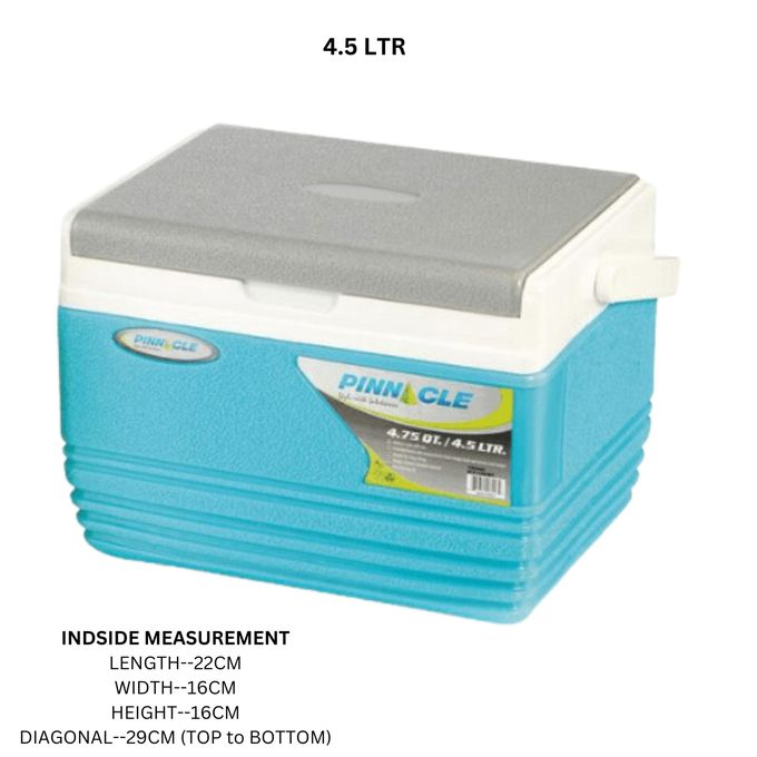 Pinnacle Cooler Box 4.5L Chiller Cool Box Portable For Ice / Medicine / Ice Pop Picnic Travel Hiking 24Hr Cool Hold 6 Cans With Ice