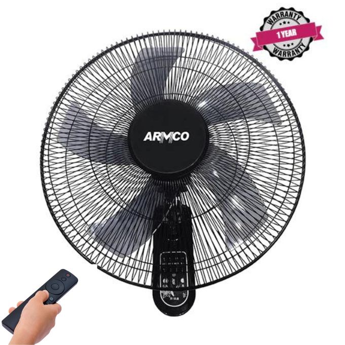 Wall Fan With Remote Control 16 inch - AFW-16BRC 5 Blades Supper Silent Fan High Quality 65w