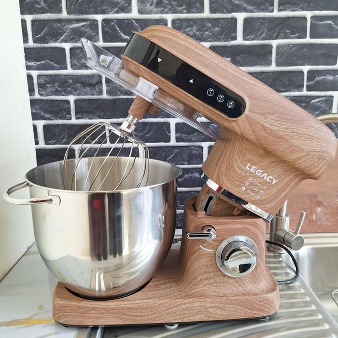 Legacy Stand Mixer With 10Ltr Stainless Bowl 1500W Digital & Manual Control Panel 6 speed 3 Different Whisk Silver1yr Warranty