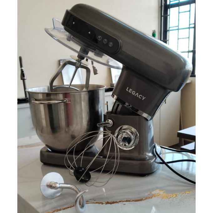 Legacy Stand Mixer With 10Ltr Stainless Bowl 1500W Digital & Manual Control Panel 6 speed 3 Different Whisk Silver1yr Warranty