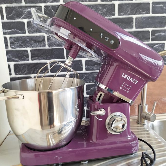 Legacy Stand Mixer With 10Ltr Stainless Bowl 1500W Digital & Manual Control Panel 6 speed 3 Different Whisk Silver1yr Warranty