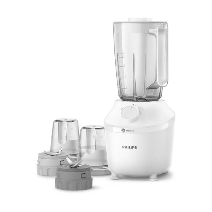 Philips Blender 450W 1L Plastic Jar + Chopper +Grinder HR2041/30 3000 Series