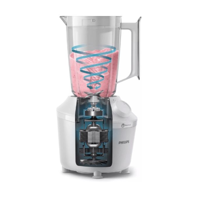 Philips Blender 450W 1L Plastic Jar + Chopper +Grinder HR2041/30 3000 Series