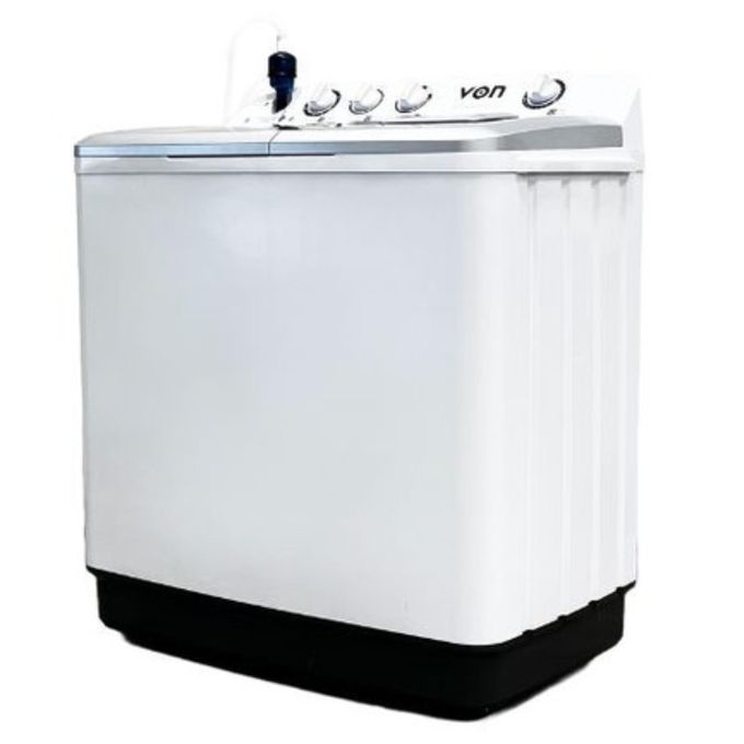 VON 13KG Washing Machine Semi Automatic Twin Tub Free Water Filter 1Yr Warranty (Fit Duvet) - White