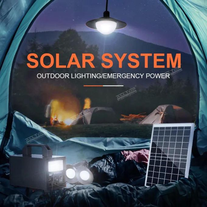 ALLTOP Solar Lighting System Home Portable Rechargeable 3 Bulbs & Torch Battery Pack USB Phone Charging Camping Hiking Home 3Yr Warranty.