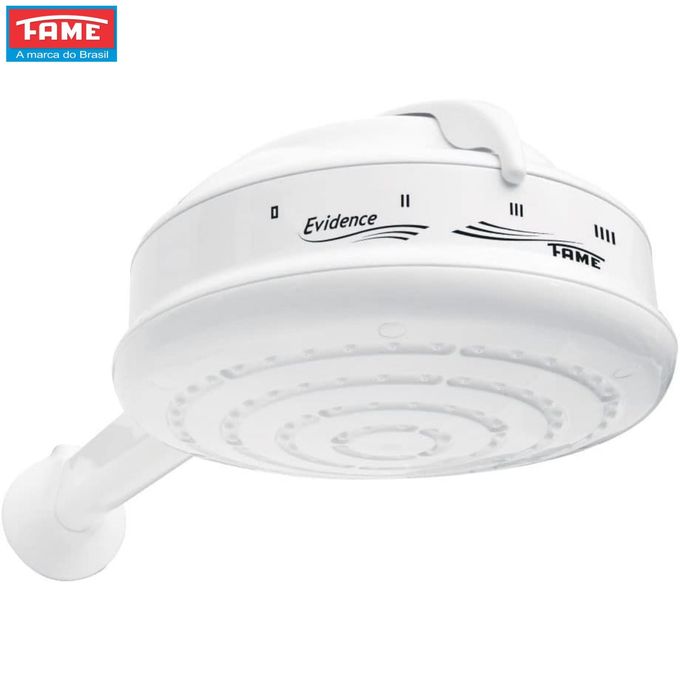 Fame Ducha Evidence Shower Head 4T For Salty, Normal & Borehole Water 220v-6800W, Original Made in Brazil High Quality 1yr Warranty - White