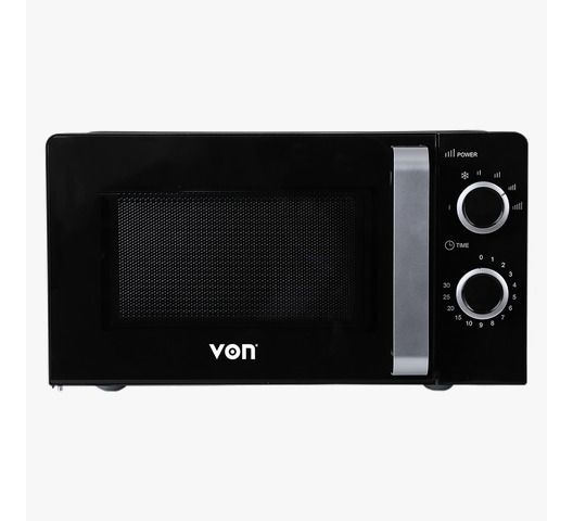 VON Manual Microwave 20L Big Cavity Size Black Door Handle 1yr Warranty VAMS-20MGX
