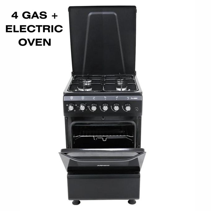 Armco 50X55CM Standing cooker 4Gas with Electric OVEN, Automatic Ignition Metal Lid Cover
