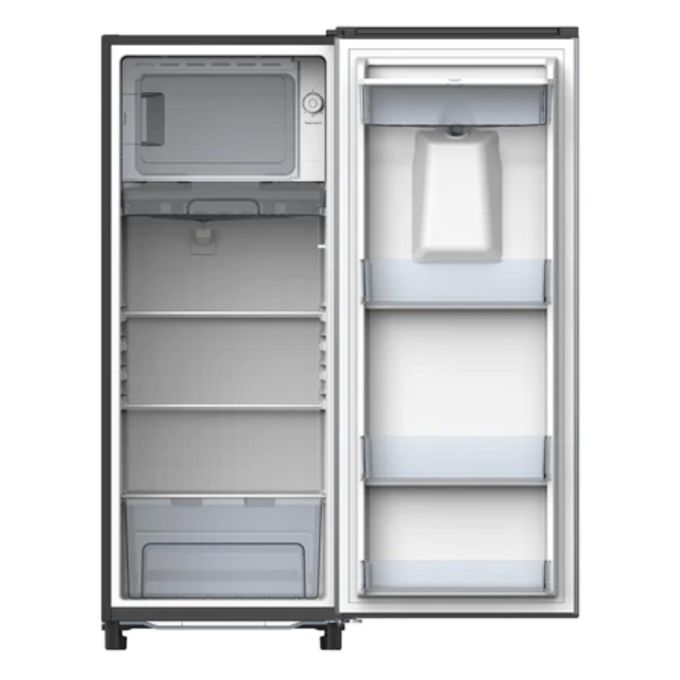 ARMCO ARF-246WD(DS) 183L, 9.0Cu.ft 1-Door Refrigerator – 2.5L Water Dispenser, 23L Ice Box, Veg Crisper, Fresh Room, Defrost Tray, Dark Silver.
