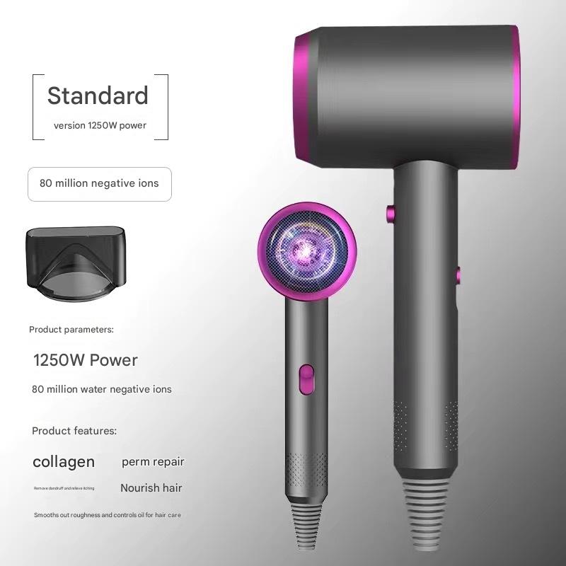 Hair Dryer 4 in 1 Hair Dryer Professional Hot and cold wind blue light hair dryer Three-speed power styling tool