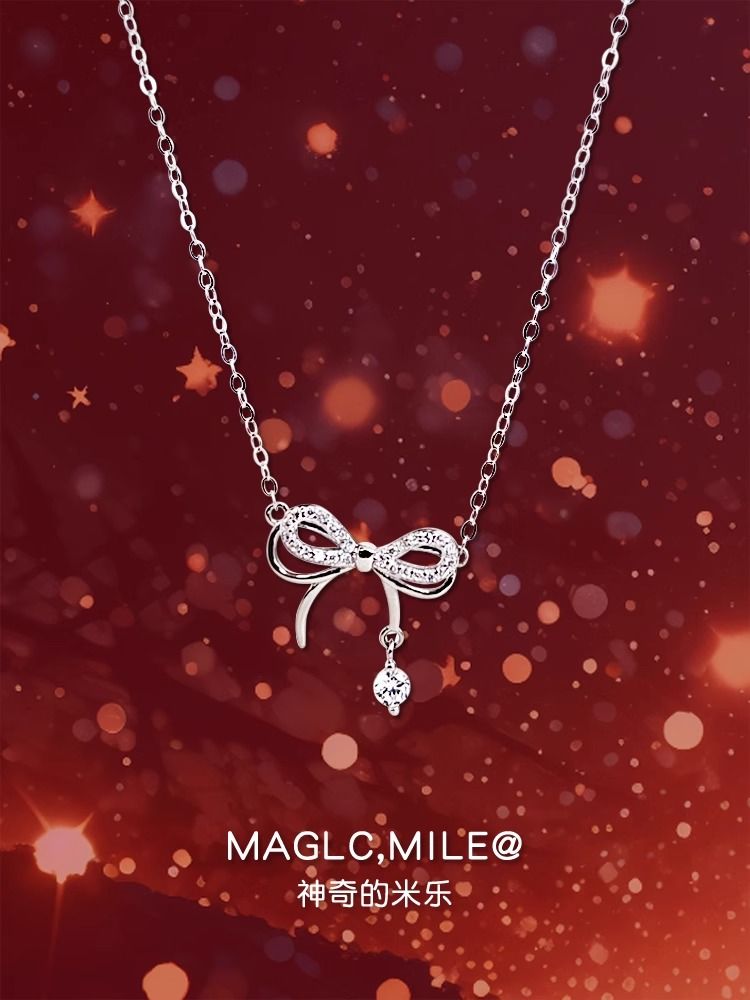 Women's Necklaces Butterfly teardrop necklace Light luxury clavicle chain Sweater chain Women's Jewelry