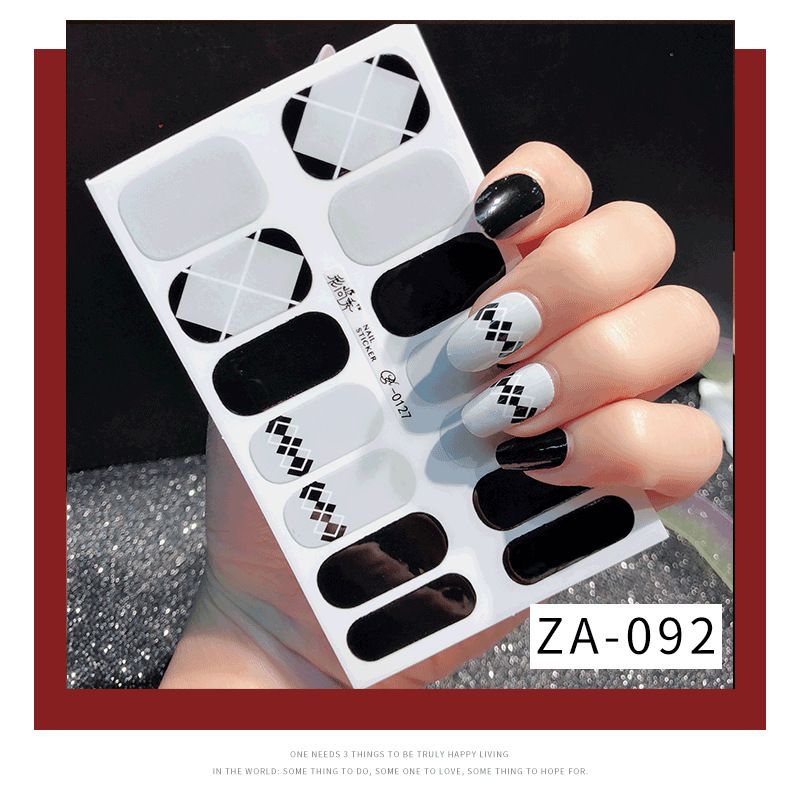 Nail stickers Women's Accessories 14 pieces of nail stickers Full Coverage Nail Polish Stickers Semi-cured gel nail stickers