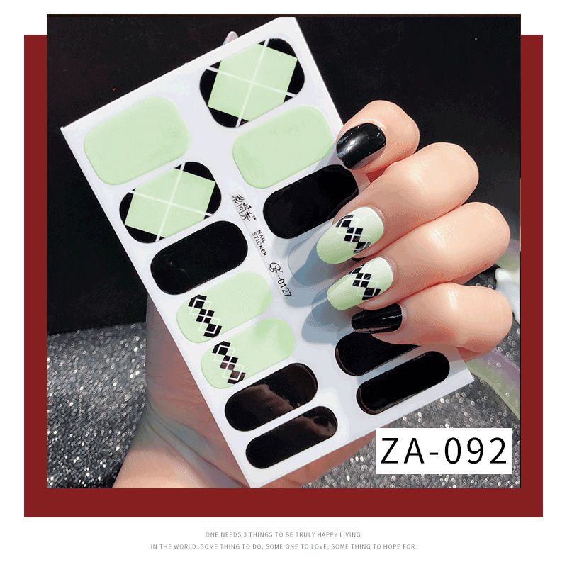 Nail stickers Women's Accessories 14 pieces of nail stickers Full Coverage Nail Polish Stickers Semi-cured gel nail stickers