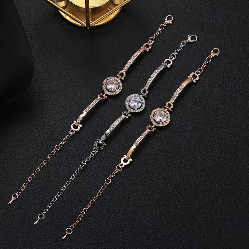 Women's Jewelry Rose gold bracelet Women's all-match bracelets Hexagram hand jewelry