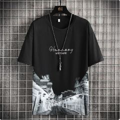 MEN'S CLOTHING Polo Shirt Sets 3 in 1 Loose and breathable Short-sleeved tops Casual sports shorts Casual sports trousers