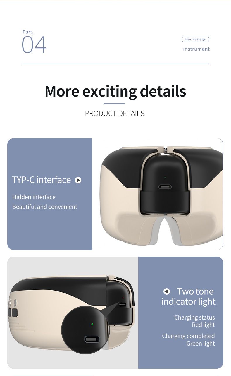 Rechargeable massager Eye massager Electric eye massager Relieve eye fatigue A massager to relieve eye fatigue unisex