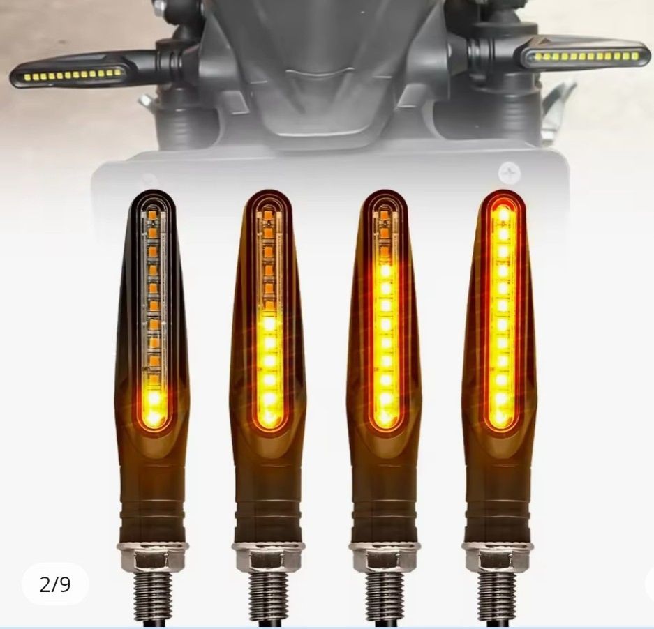 Motorcycle Turn Signal Lights Universal LED Motorbike Turning Indicators Daytime Running Waterproof 12V