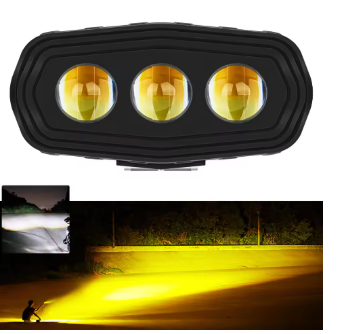 3 chip lens Spotlight Motorcycle light bulb headlamps Driving lights laser light LED additional Light bulb for motor SUV ATV