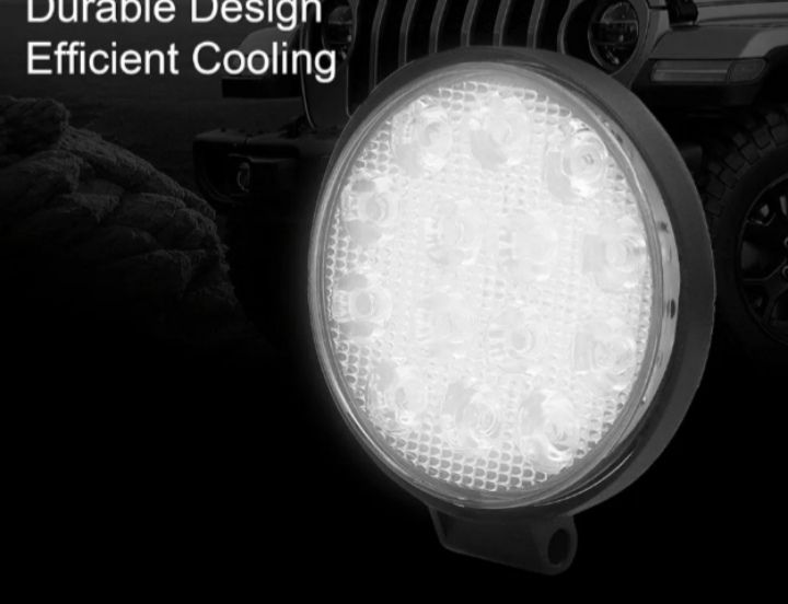 CAR 14 LED 12V Round Focus Beam Light | LED Fog Light Aluminium Waterproof Pod Driving Spot Head Lamp